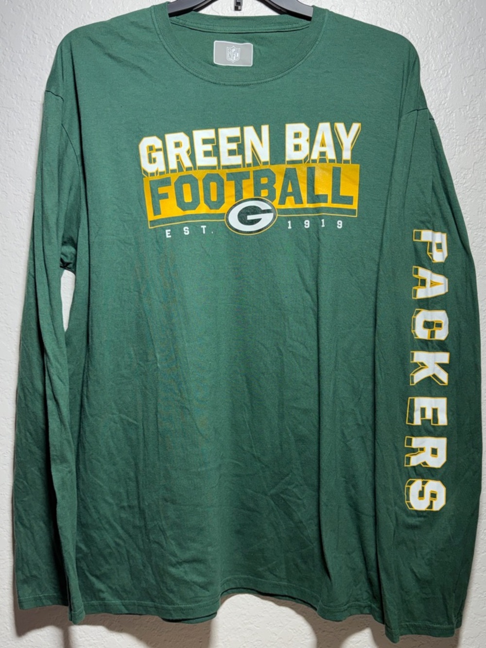 NFL Green Bay Football Green and Gold long sleeve T-Shirt